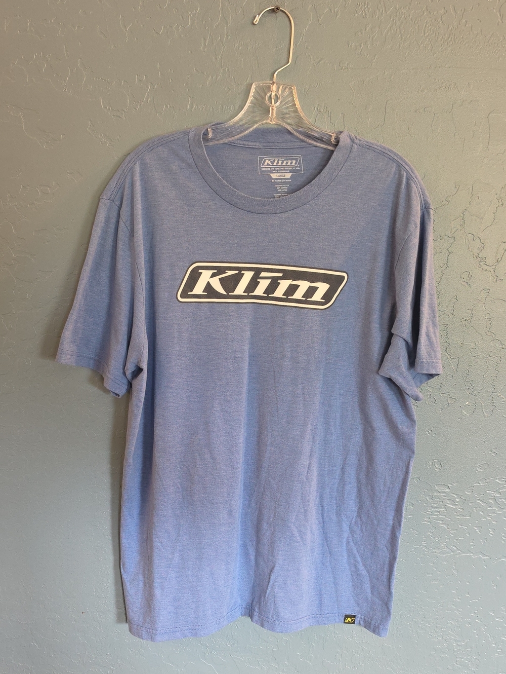 Klim Men’s Short Sleeve Logo Tee in Heather Blue